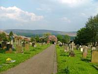 Graveyard looking towards Blackstone Edge